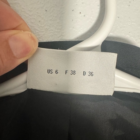 AKRIS Punto Wool Blend Blazer Jacket Suiting Size 6 Black Hook Front Vintage - Picture 7 of 15